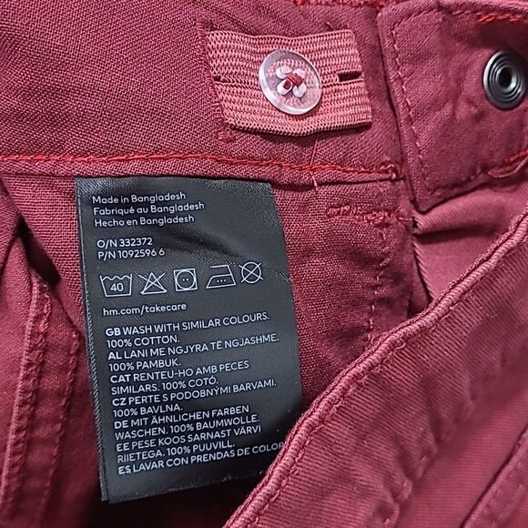 H&M boys size 6 maroon khakis - Picture 4 of 4
